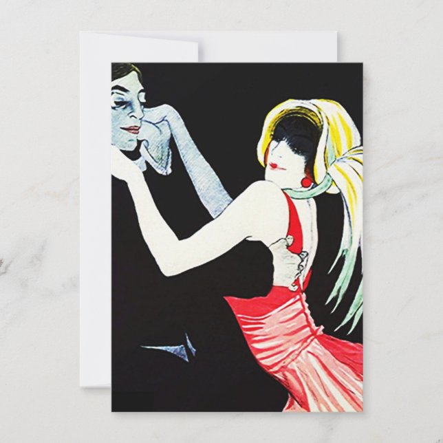 Invitación de la aleta del fiesta del gángster de (Anverso)