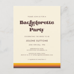 Invitación de la Bachelorette Retro 60