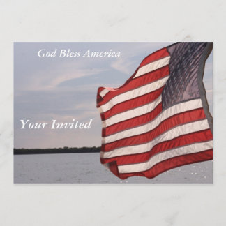 Invitación de la bandera americana