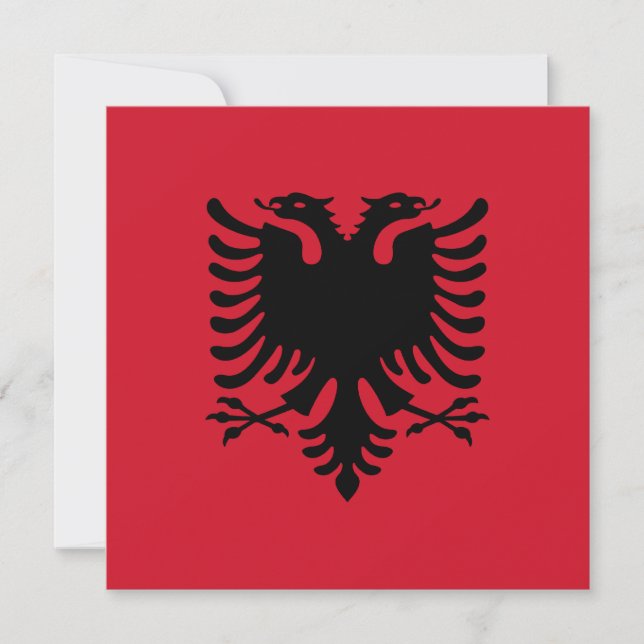 Invitación de la bandera de Albania (Anverso)