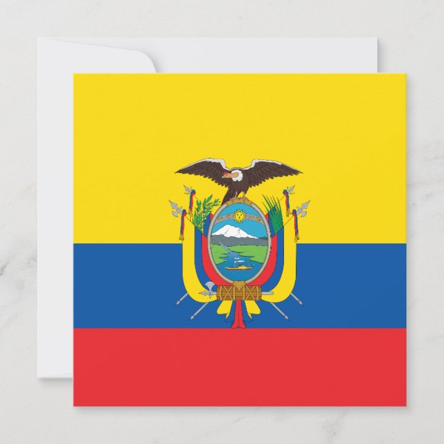 Invitación de la Bandera de Ecuador (Anverso)