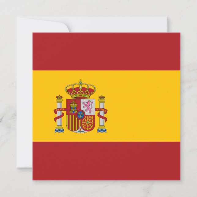 Invitación de la bandera de España (Anverso)
