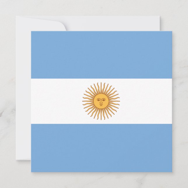 Invitación de la bandera de la Argentina (Anverso)