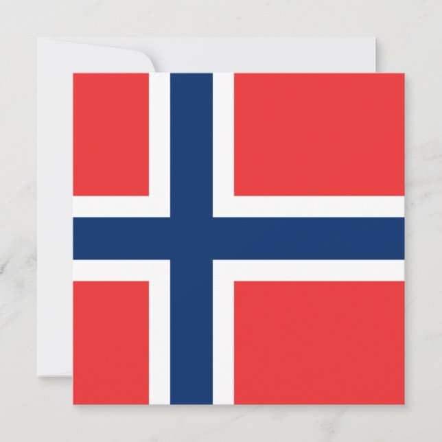 Invitación de la bandera de Noruega (Anverso)