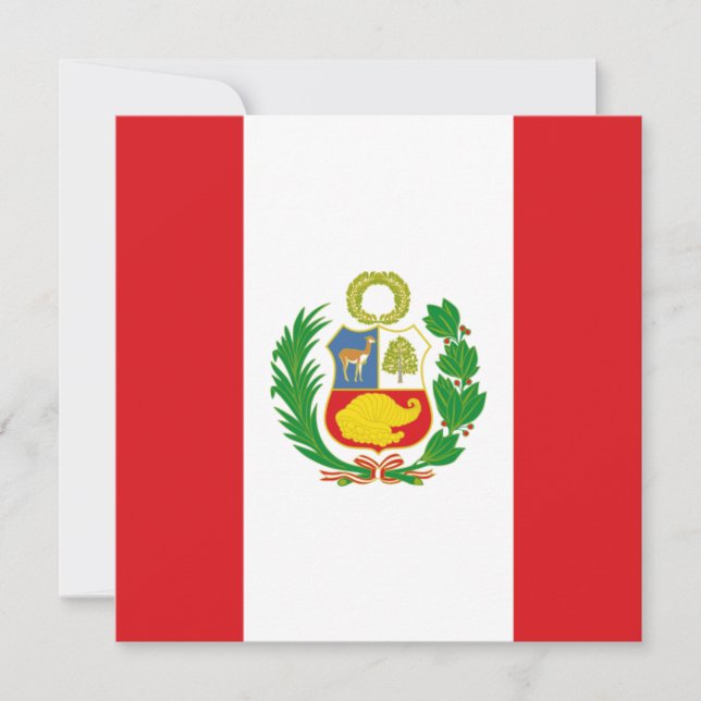 Invitación de la bandera de Perú (Anverso)