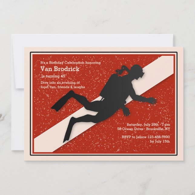 Invitación de la bandera del buceador (Anverso)