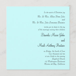 Invitación de la boda