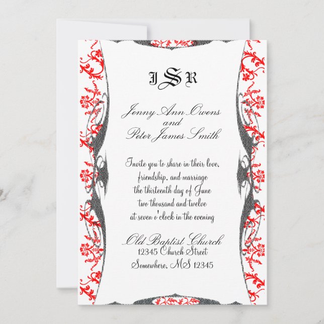 Invitación de la boda (Anverso)