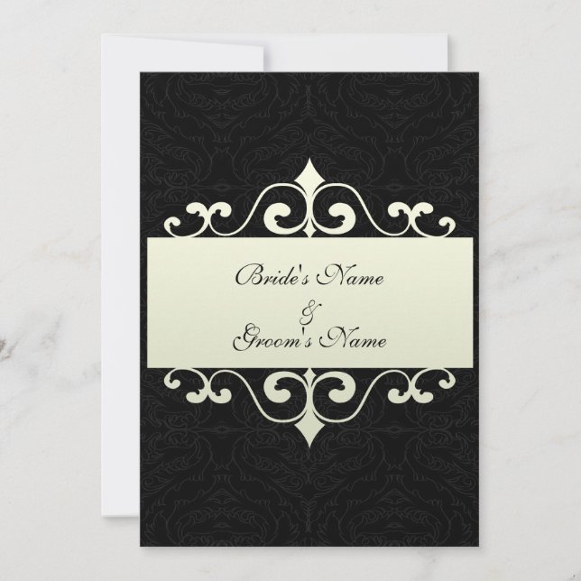 Invitación de la boda - blanco cristalino en (Anverso)