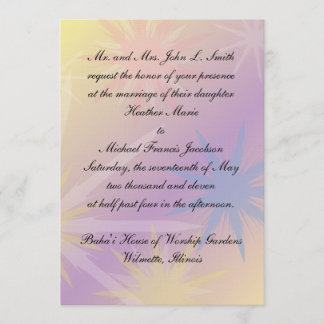 Invitación de la boda de Baha'i