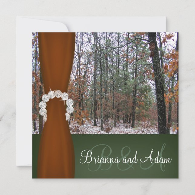 Invitación de la boda de Camo del invierno del (Anverso)