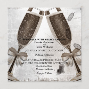 Invitación de la boda de Champán