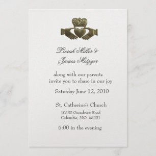 Invitación de la boda de Claddagh del irlandés