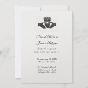 Invitación de la boda de Claddagh del irlandés