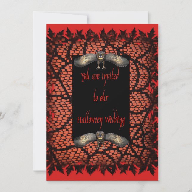 Invitación de la boda de Halloween (Anverso)
