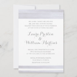 Invitación de la boda de la acuarela de las rayas