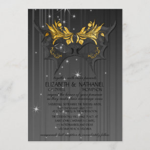 Invitación de la boda de la bola de mascarada
