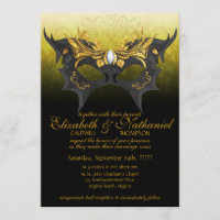 Invitación de la boda de la bola de mascarada