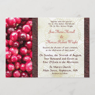 Invitación de la boda de la caída del arándano