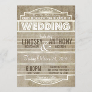 Invitación de la boda de la carpa de la película