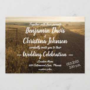 Invitación de la boda de la carretera nacional
