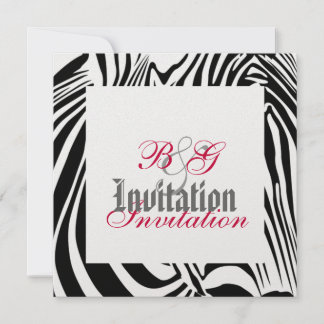 Invitación de la boda de la cebra