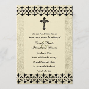 Invitación de la boda de la cruz céltica del