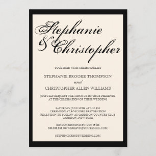Invitación de la boda de la elegancia de la