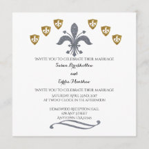 Invitación de la boda de la flor de lis de la