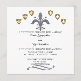 Invitación de la boda de la flor de lis de la
