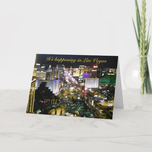 Invitación de la boda de la foto de Las Vegas (Anverso)