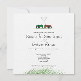 Invitación de la boda de la granja del verano