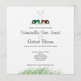 Invitación de la boda de la granja del verano