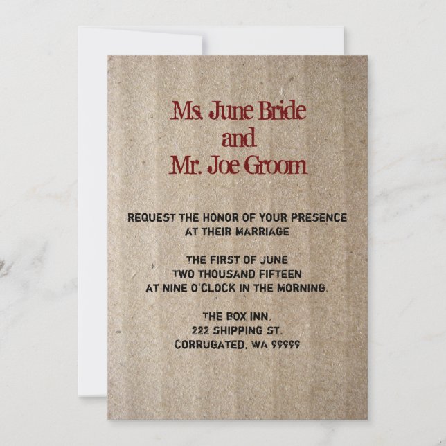 Invitación de la boda de la ilusión de la (Anverso)