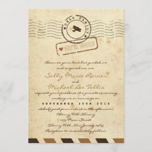 Invitación de la boda de la letra de amor