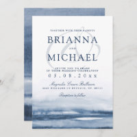 Invitación de la boda de la mañana del puerto del