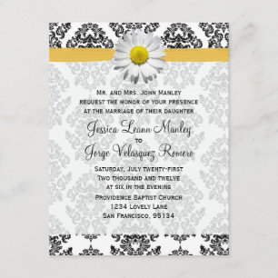 Invitación de la boda de la margarita y del