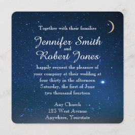 Invitación de la boda de la noche estrellada