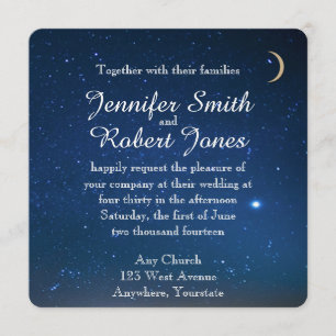Invitación de la boda de la noche estrellada