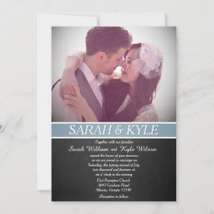 Invitación de la boda de la pizarra