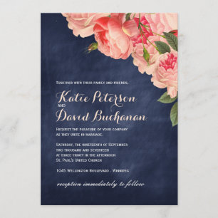 Invitación de la boda de la pizarra de la marina