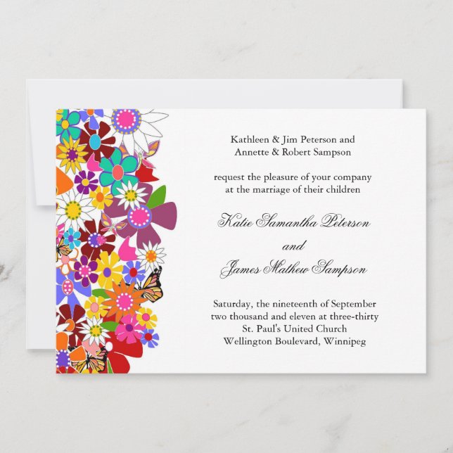 Invitación de la boda de la primavera (Anverso)