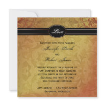 Invitación de la boda de la regencia de la caída