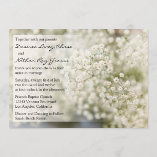 Invitación de la boda de la respiración del bebé