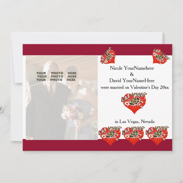 Invitación de la boda de la tarjeta del día de San (Anverso)
