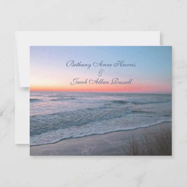 Invitación de la boda de la vista delantera de la (Anverso)