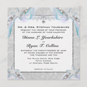Invitación de la boda de las estrellas de mar
