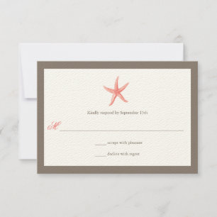Invitación de la boda de las estrellas de mar -