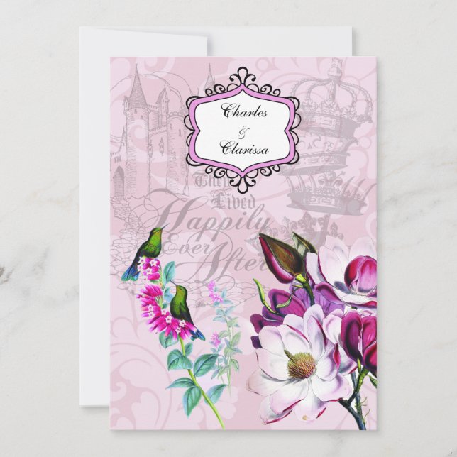 Invitación de la boda de las magnolias 5x7 de los (Anverso)