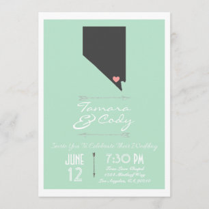 Invitación de la boda de Las Vegas Nevada de la